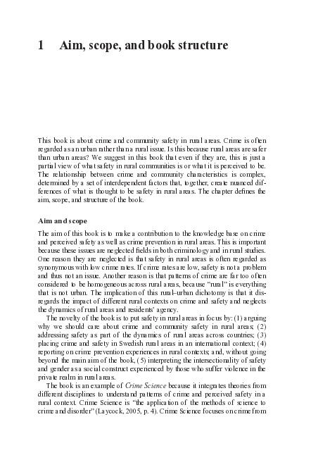 (PDF) Aim, scope, and book structure