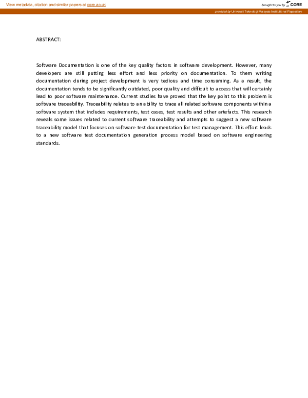 (PDF) A Software Traceability Model to Support Software Testing ...