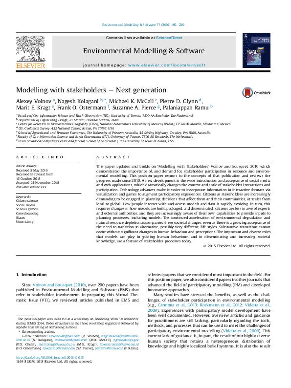 (PDF) Modelling with stakeholders e Next generation