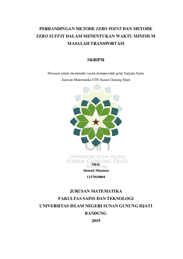 (PDF) Perbandingan metode Zero point dan metode Zero suffix dalam ...