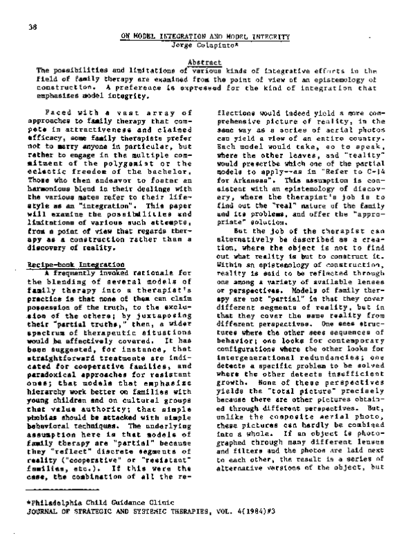 (PDF) On Model Integration and Model Integrity