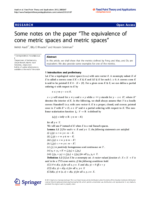 (PDF) Some notes on the paper 
