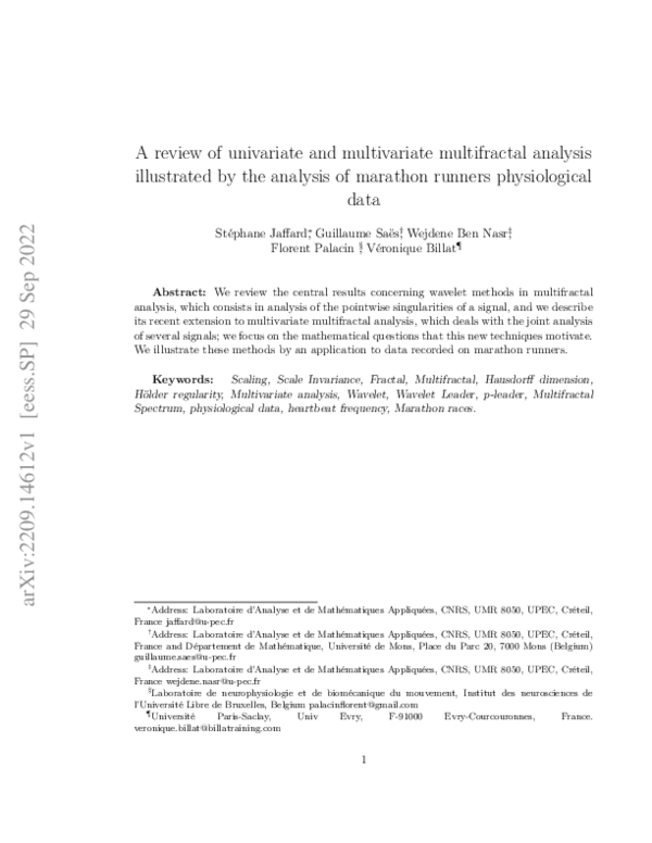 (PDF) A review of univariate and multivariate multifractal analysis ...