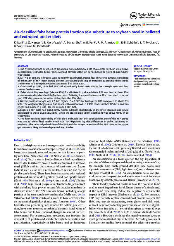 (PDF) Airclassified faba bean protein fraction as a substitute to