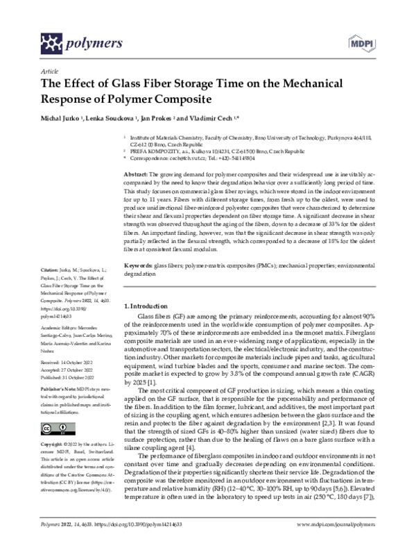 (PDF) The Effect of Glass Fiber Storage Time on the Mechanical Response ...
