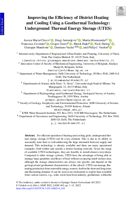 (PDF) Improving the Efficiency of District Heating and Cooling Using a ...