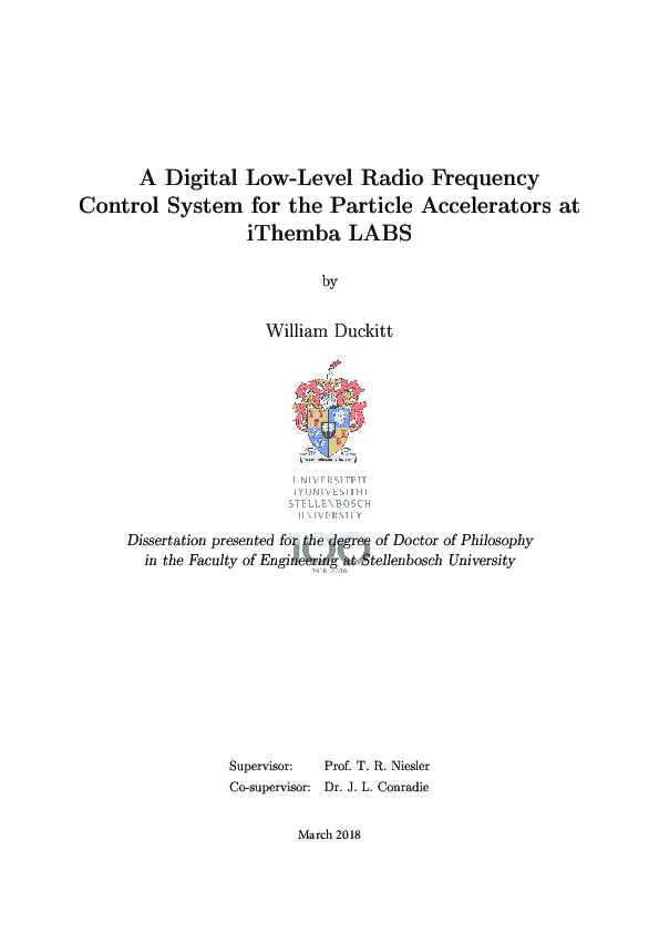 (PDF) A digital low-level radio frequency control system for the ...