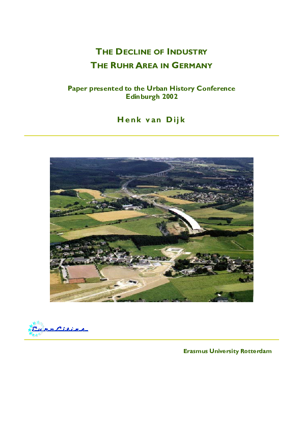 (PDF) The Decline of Industry. The Rurh Area in Germany