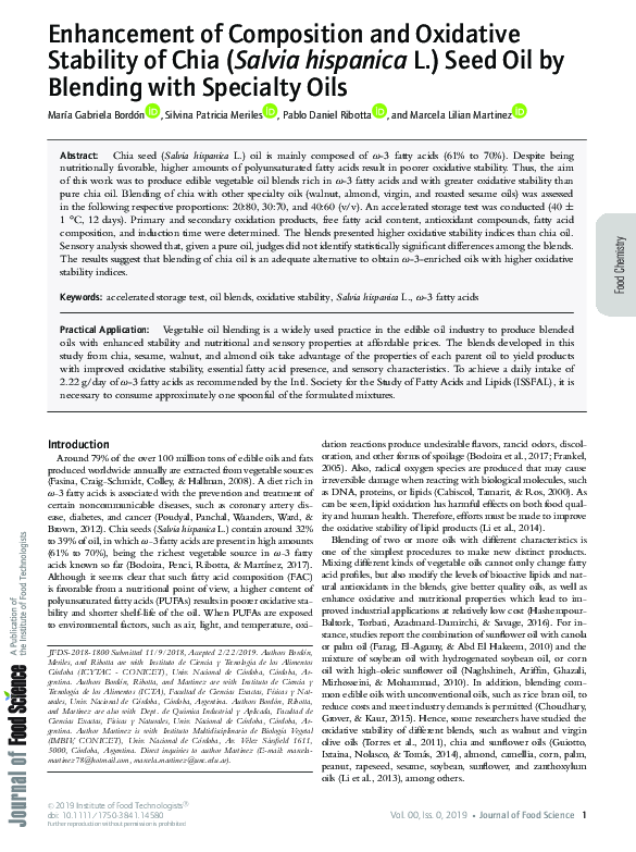 (PDF) Enhancement of Composition and Oxidative Stability of Chia ...