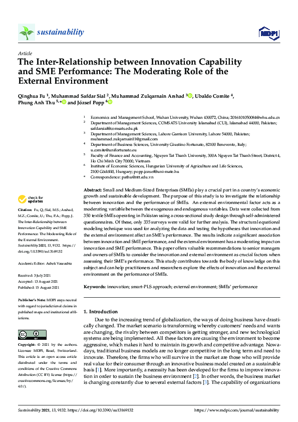 (PDF) The Inter-Relationship between Innovation Capability and SME ...
