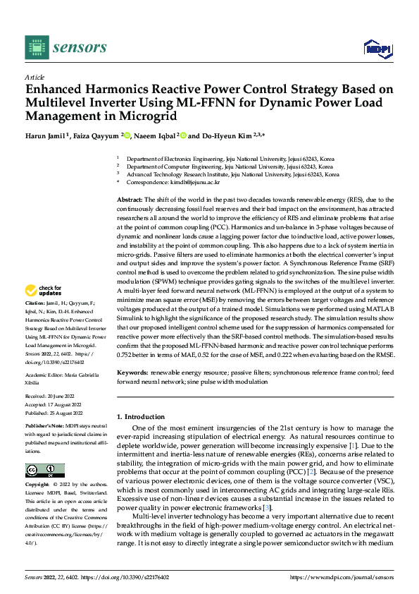 (PDF) Enhanced Harmonics Reactive Power Control Strategy Based on ...
