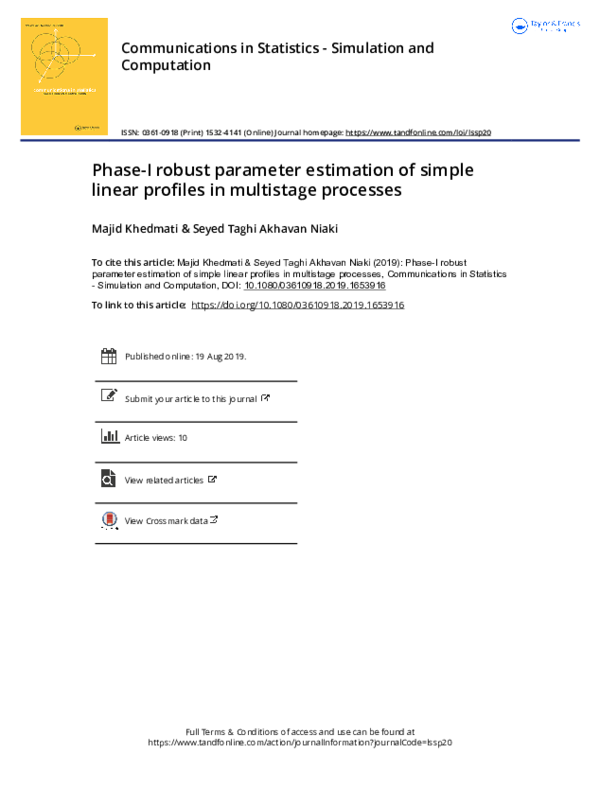 (PDF) Phase-I robust parameter estimation of simple linear profiles in ...