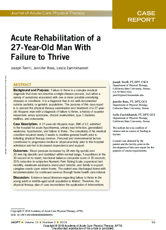 Adult Failure To Thrive Care Plan – OGEW
