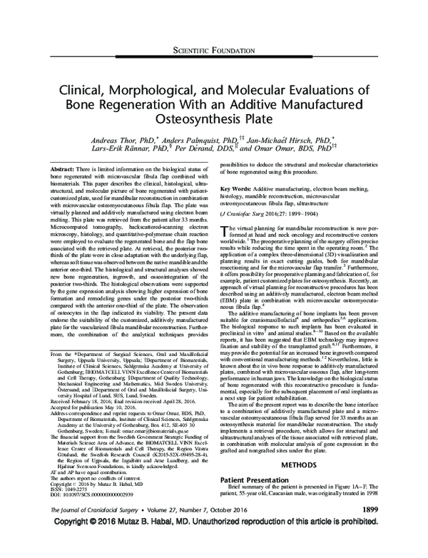 (PDF) Clinical, Morphological, and Molecular Evaluations of Bone ...