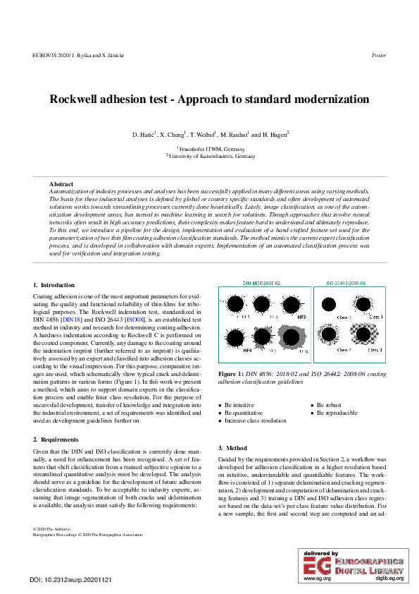 (PDF) Rockwell Adhesion Test - Approach to Standard Modernization