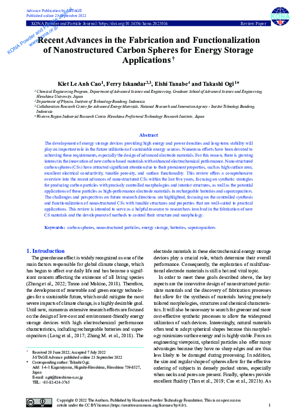 (PDF) Recent Advances in the Fabrication and Functionalization of ...