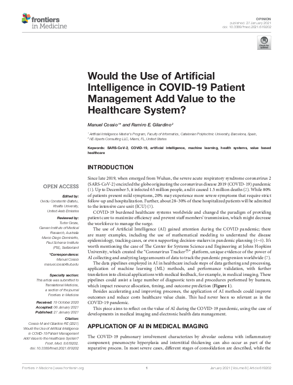 APPLYING ARTIFICIAL INTELLIGENCE IN HEALTHCARE LESSONS FROM THE COVID 19 PANDEMIC visual data 7