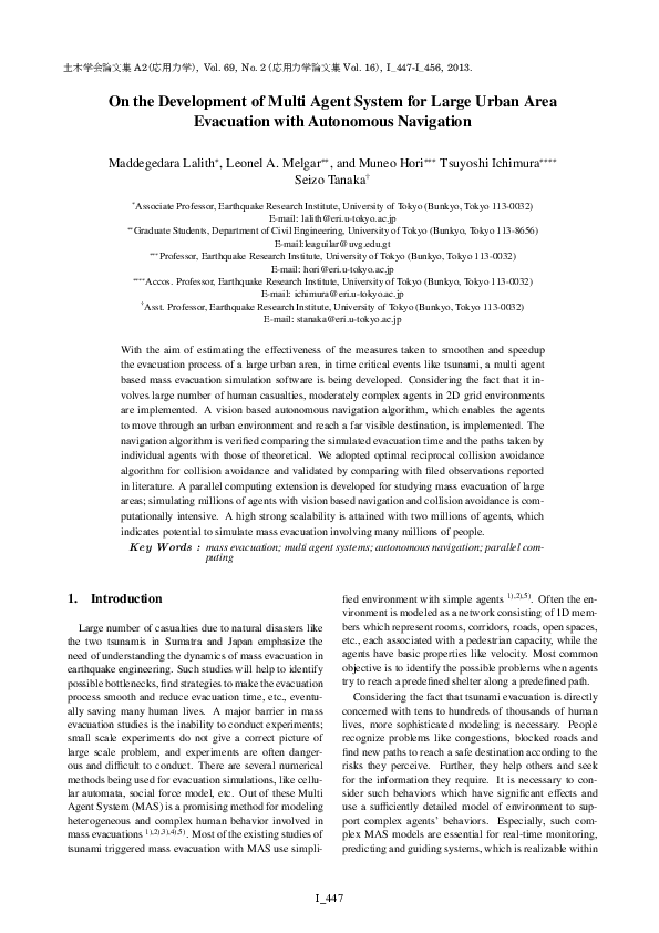 (PDF) On the Development of Multi Agent System for Large Urban Area ...