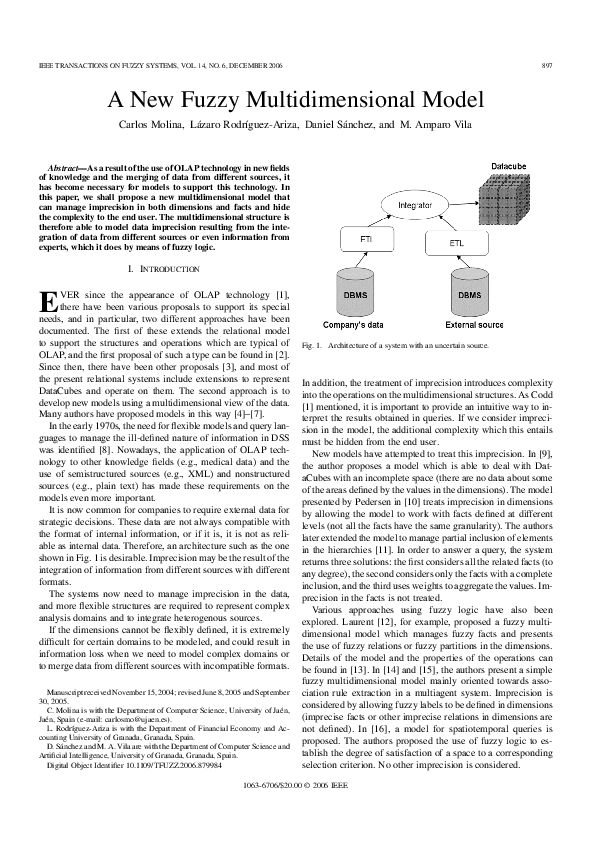 (PDF) A New Fuzzy Multidimensional Model