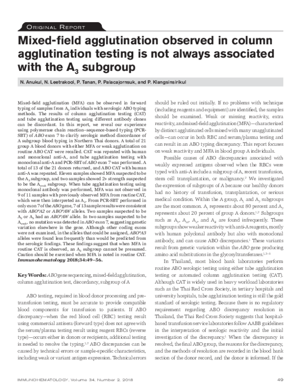 (PDF) Mixed-field agglutination observed in column agglutination ...