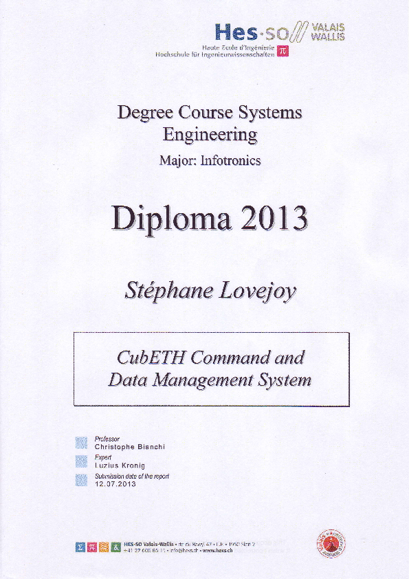 (PDF) CubETH command and data management system