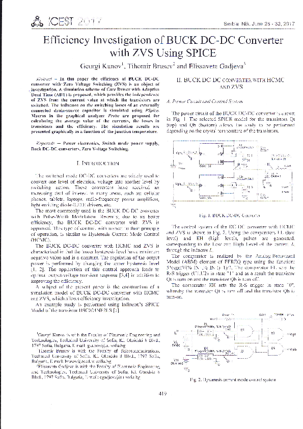 (PDF) Efficiency Investigation of BUCK DC-DC Converter