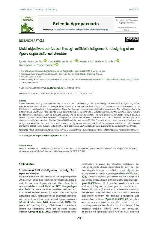 (PDF) Multi-objective optimization through artificial intelligence for ...