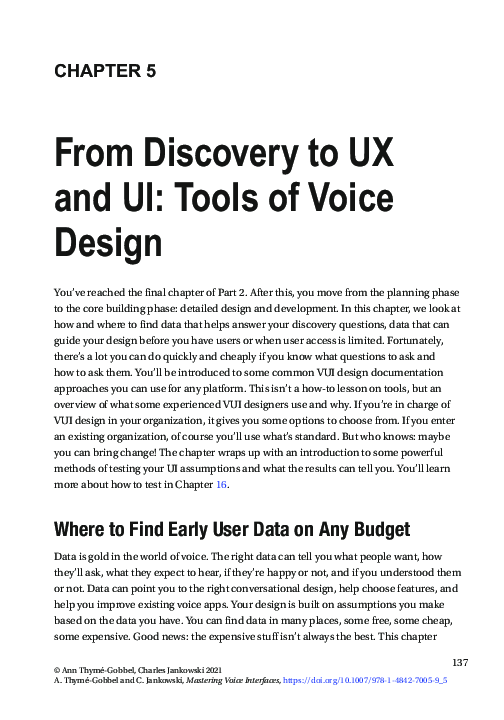(PDF) From Discovery to UX and UI: Tools of Voice Design