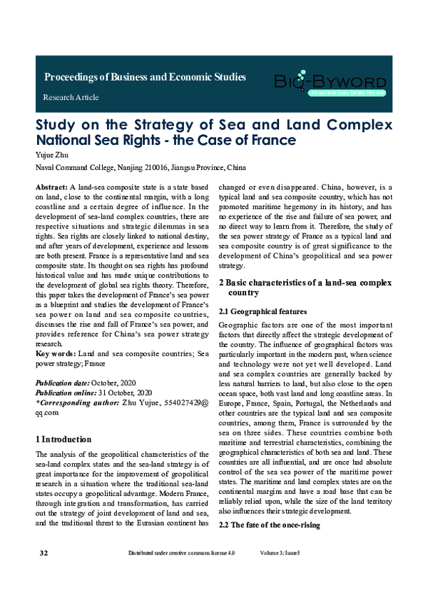 (PDF) Study on the Strategy of Sea and Land Complex National Sea Rights ...