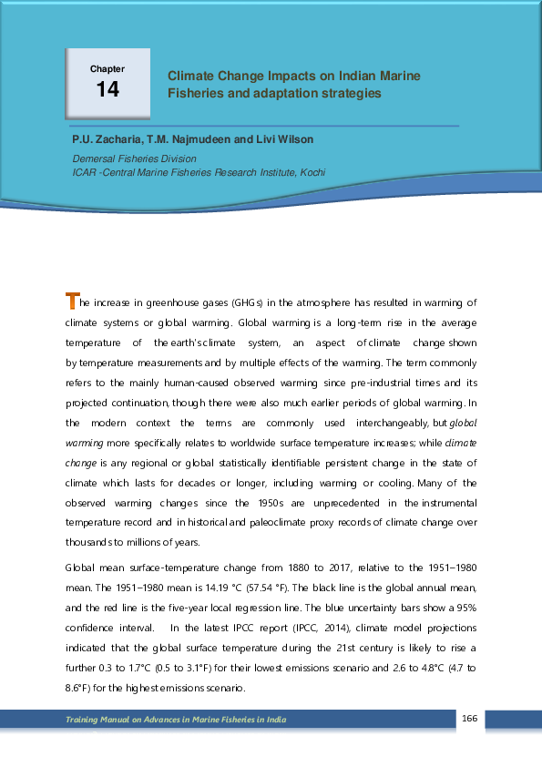 (PDF) Climate Change Impacts on Indian Marine Fisheries and adaptation ...
