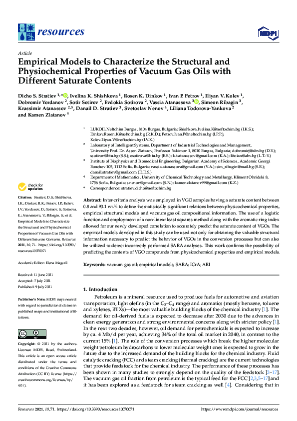 (PDF) Empirical Models to Characterize the Structural and ...