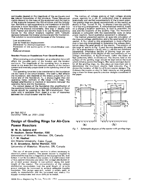 (PDF) Design of Grading Rings for Air-Core Power Reactors
