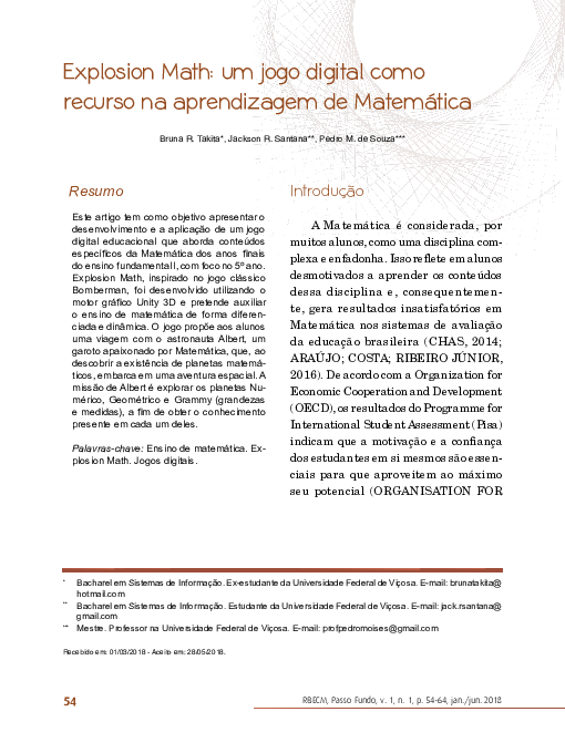 (PDF) Explosion Math: um jogo digital como recurso na aprendizagem de ...
