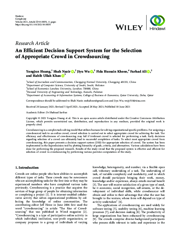 (PDF) An Efficient Decision Support System for the Selection of ...
