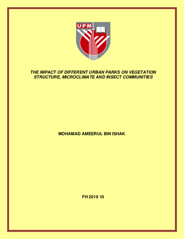 (PDF) The impact of different urban parks on vegetation structure ...