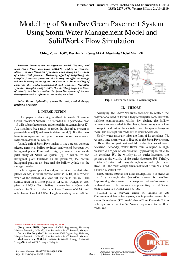 (PDF) Modelling of StormPav Green Pavement System Using Storm Water ...