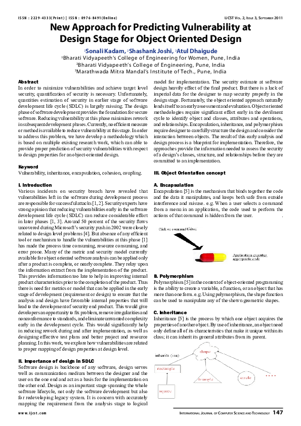 (PDF) New Approach for Predicting Vulnerability at Design Stage for ...