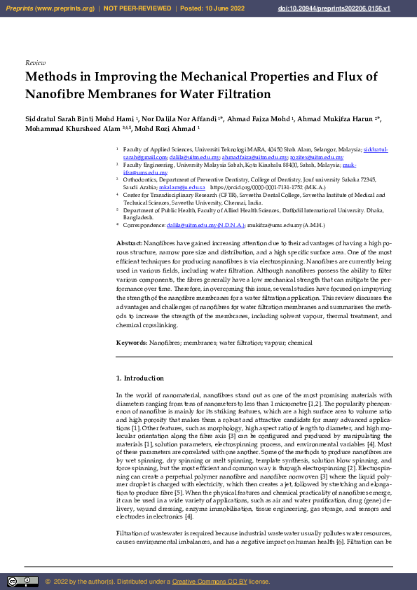 (PDF) Methods in Improving the Mechanical Properties and Flux of ...