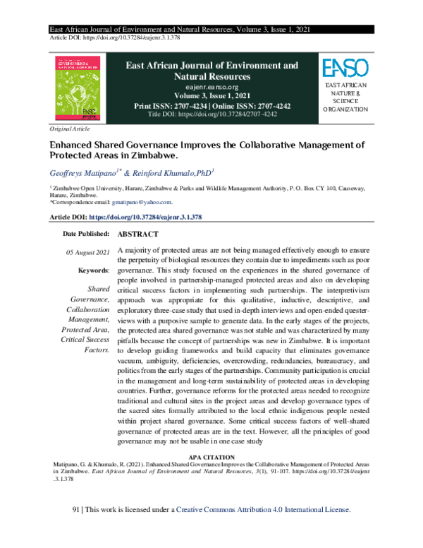 (PDF) Enhanced Shared Governance Improves the Collaborative Management ...
