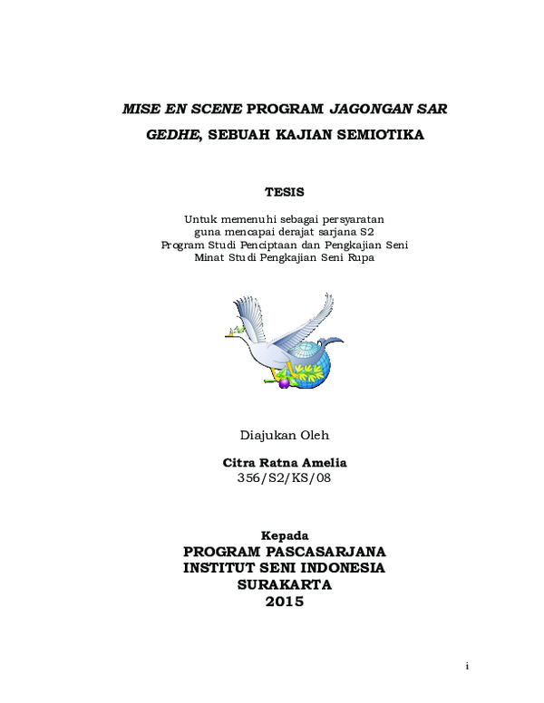 (PDF) Mise en Scene Program Jagongan Sargedhe, Sebuah Kajian Semiotika