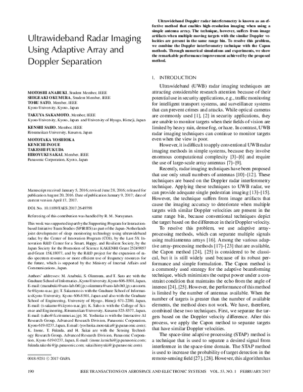 (PDF) Ultrawideband Radar Imaging Using Adaptive Array and Doppler ...