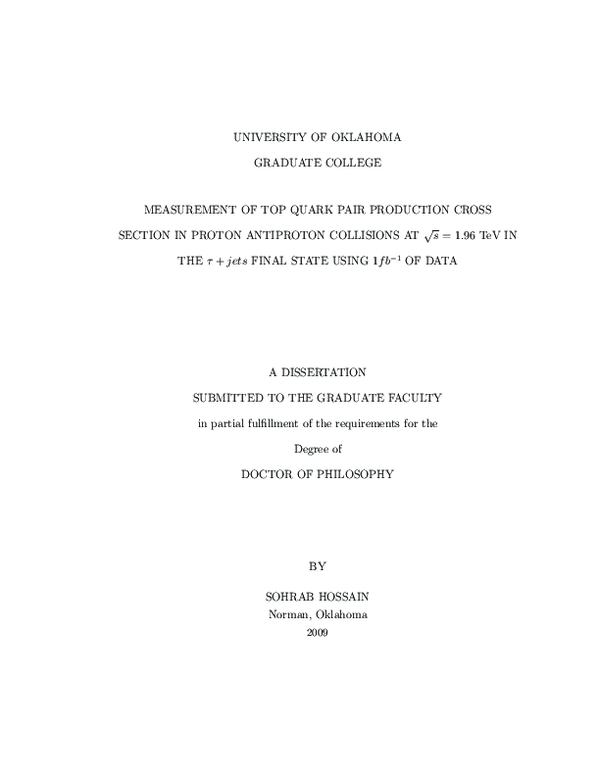 (PDF) Measurements of top quark pair production cross section in proton ...