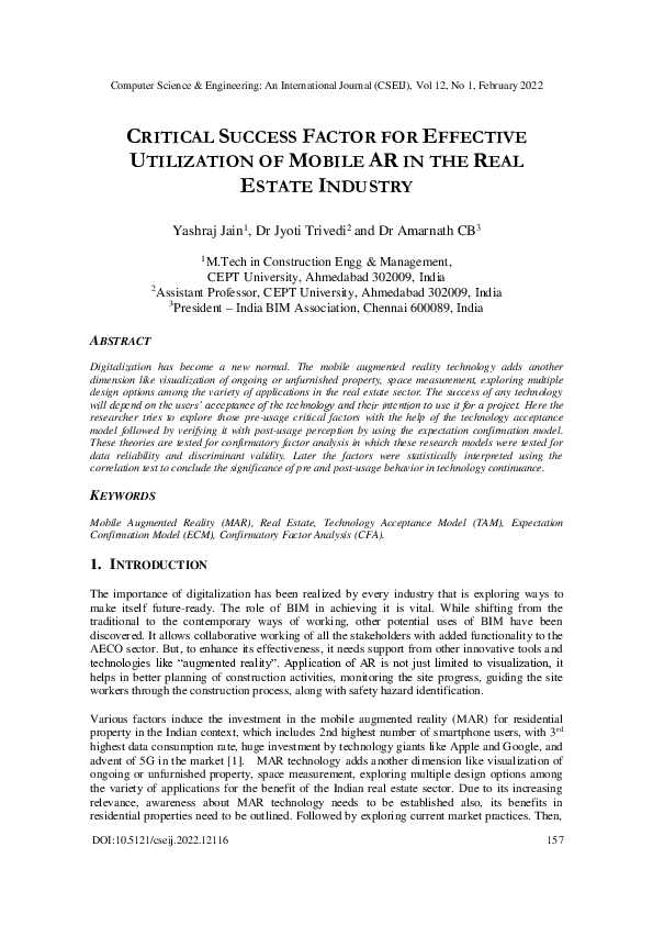 (PDF) Critical Success Factor for Effective Utilization of Mobile AR in ...