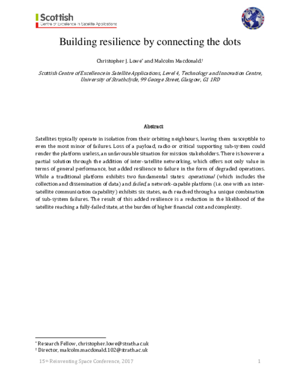 Pdf Building Resilience By Connecting The Dots