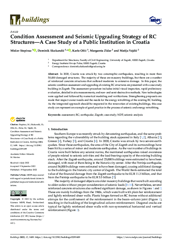 (PDF) Condition Assessment and Seismic Upgrading Strategy of RC ...