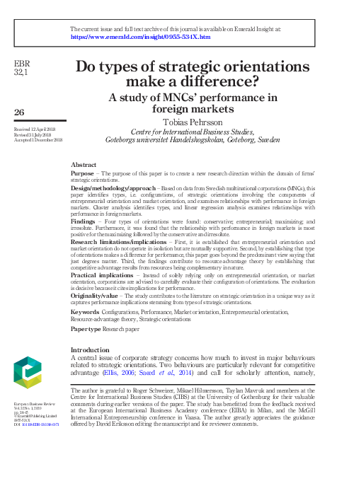 (PDF) Do types of strategic orientations make a difference?