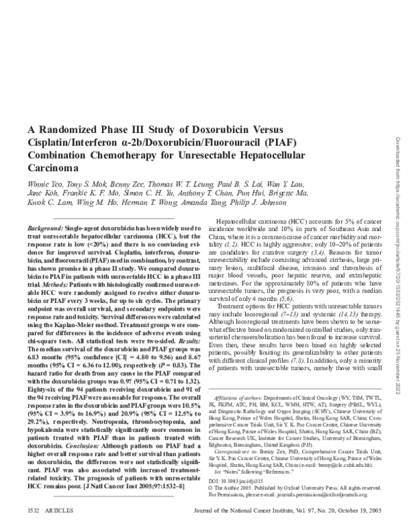 (PDF) A Randomized Phase III Study of Doxorubicin Versus Cisplatin ...
