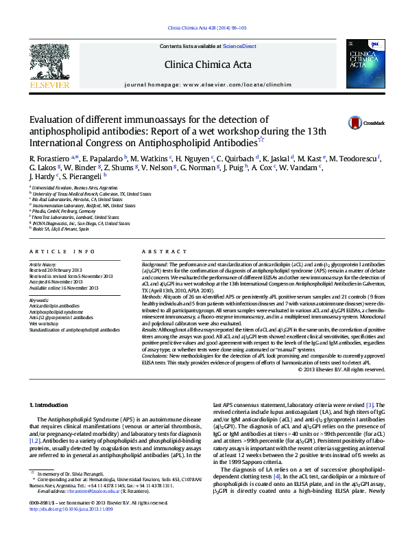 (PDF) Evaluation of different immunoassays for the detection of ...