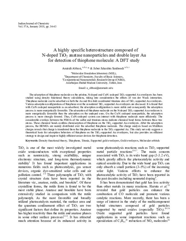(PDF) A highly specific heterostructure composed of N-doped TiO 2 ...