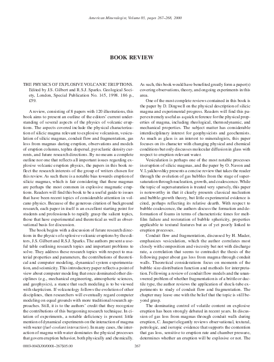 (PDF) The Physics of Explosive Volcanic Eruptions